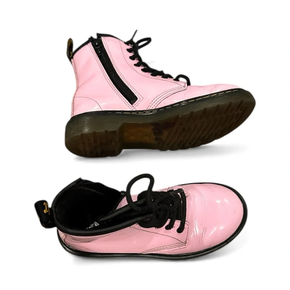 DR. MARTENS BABY-PINK PATENT LEATHER DELANEY BARBIECORE Kids Boots